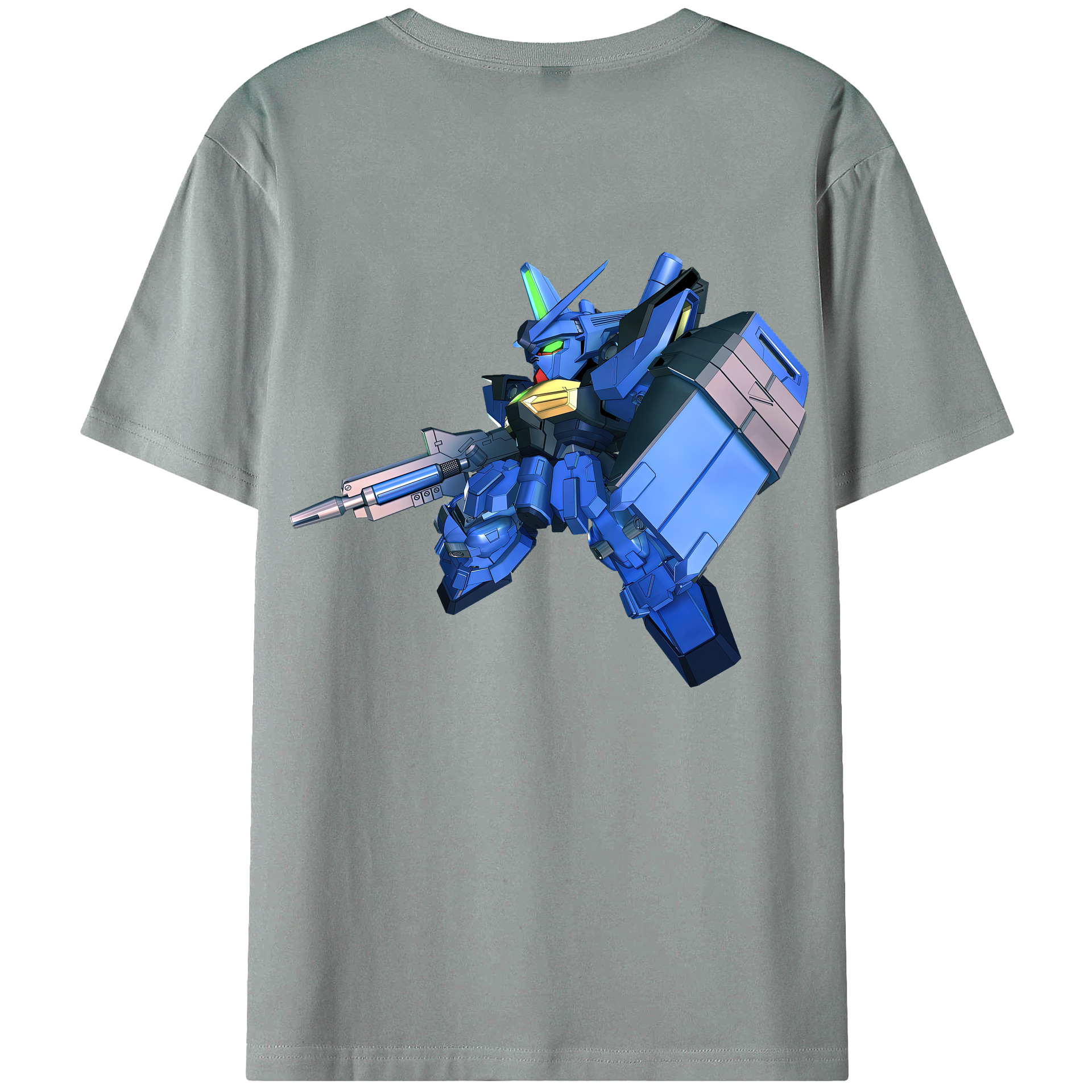 （画像用） 機動戦士ガンダム Mobile Suit Gundam 綿100％ メンズ半袖Tシャツ（バックプリント） 通気性